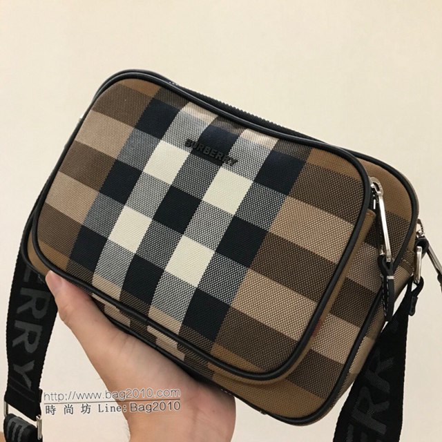 Burberry專櫃新款男包 巴寶莉徽標品牌專用格紋男士相機包斜挎包  db1207